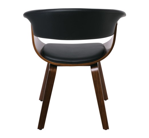 HERMAN Armchair Walnut/Pu Black