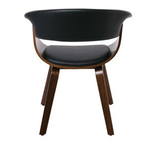 HERMAN Armchair Walnut/Pu Black