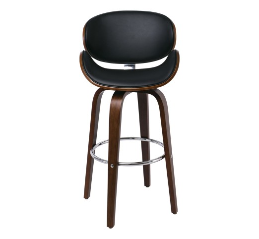 GOMEZ Bar Stool Walnut/Pu Black