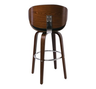 GOMEZ Bar Stool Walnut/Pu Black