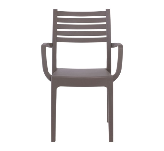 OLIMPIA Plastic Armchair Tortora Beige