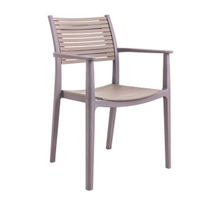 AKRON Πολυθρόνα / PP & UV Sand Beige - Tortora
