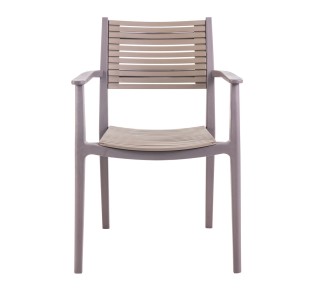 AKRON Πολυθρόνα / PP & UV Sand Beige - Tortora