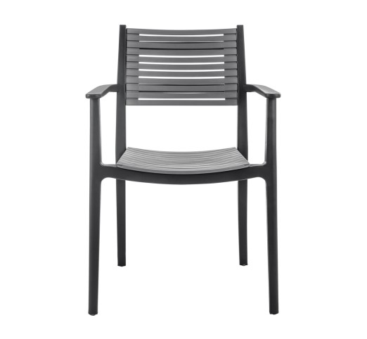 AKRON Armchair PP-UV Black/Grey