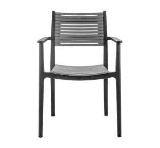 AKRON Armchair PP-UV Black/Grey