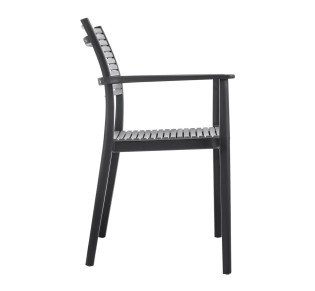 AKRON Armchair PP-UV Black/Grey