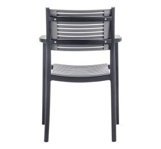 AKRON Armchair PP-UV Black/Grey