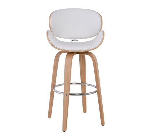 GOMEZ Bar Stool Natural/Pu White