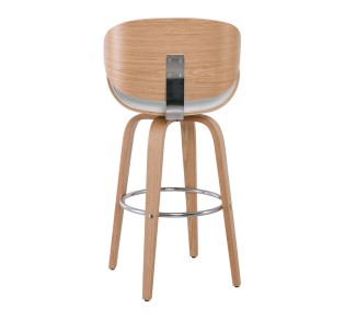 GOMEZ Bar Stool Natural/Pu White