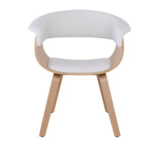 HERMAN Armchair Natural/Pu White
