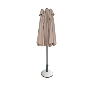 UMBRELLA Oval 270x450cm Steel Anthracite/Fabric Beige