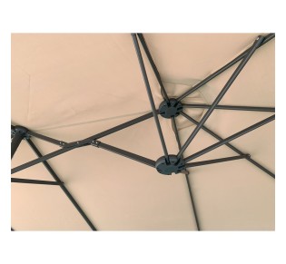 UMBRELLA Oval 270x450cm Steel Anthracite/Fabric Beige