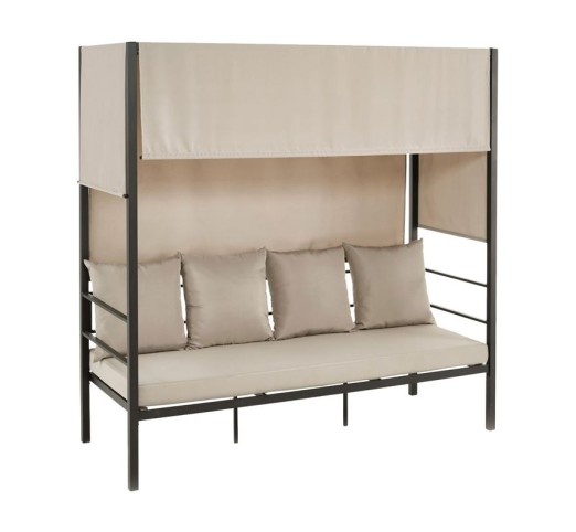 SKY Lounge Day Bed Steel Anthracite/Fabric Cream