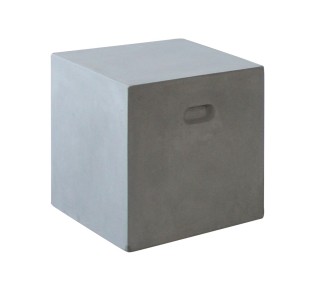 CONCRETE Cubic Σκαμπό Κήπου - Βεράντας 37x37cm / Cement Grey