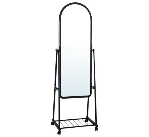 ROLLAND Small Floor Mirror Metal Black