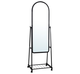 ROLLAND Small Floor Mirror Metal Black 2