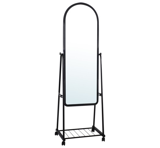 ROLLAND Small Floor Mirror Metal Black