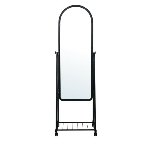 ROLLAND Small Floor Mirror Metal Black