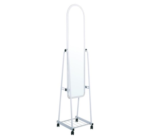 ROLLAND Small Floor Mirror Metal White