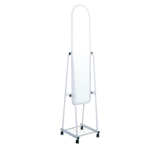 ROLLAND Small Floor Mirror Metal White