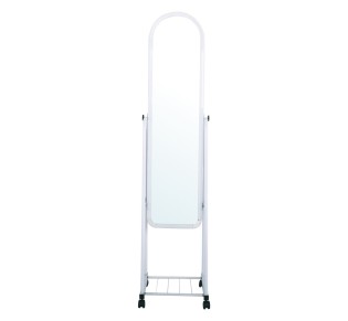 ROLLAND Small Floor Mirror Metal White