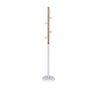 NORDIC Hanger - Coat Stand Steel White/Natural 2