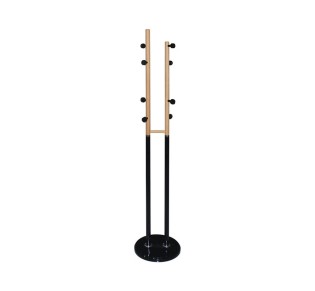 NORDIC DUO Hanger - Coat Stand Steel Black/Natural
