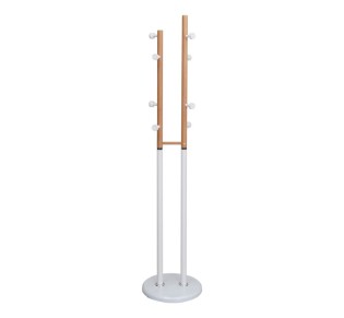 NORDIC DUO Hanger - Coat Stand Steel White/Natural