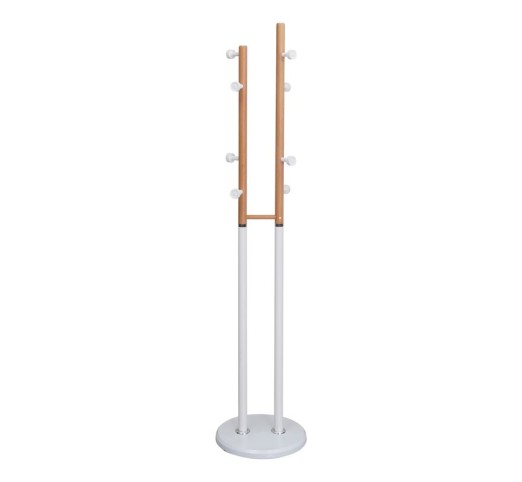 NORDIC DUO Hanger - Coat Stand Steel White/Natural