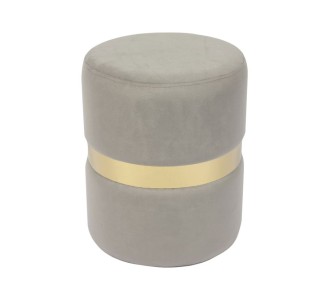 TOMMY Stool Gold/Fabric Grey Velure