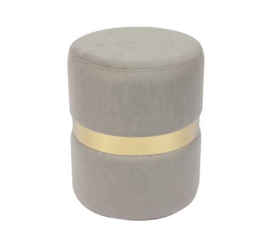 TOMMY Stool Gold/Fabric Grey Velure