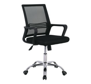 BF2110 Office Armchair Chromed Base/Mesh Black 2