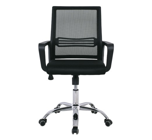 BF2110 Office Armchair Chromed Base/Mesh Black