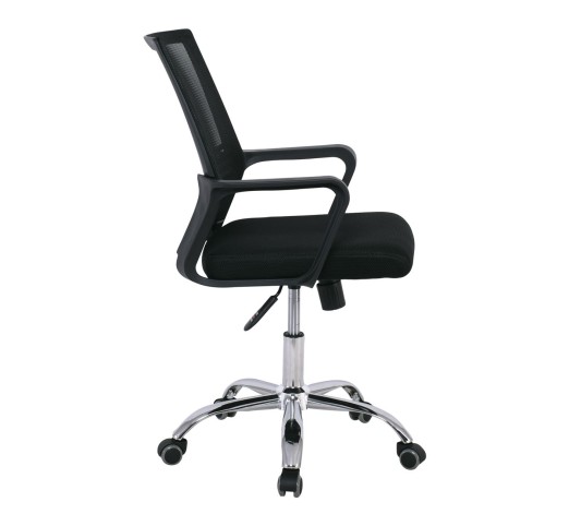 BF2110 Office Armchair Chromed Base/Mesh Black