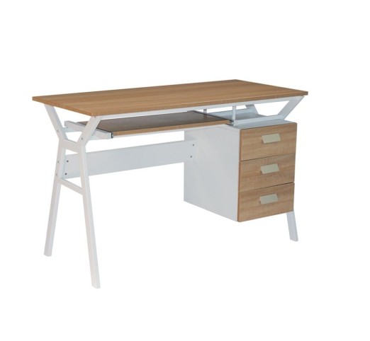 UNIT PC Metal Desk 120x54 White/Sonoma