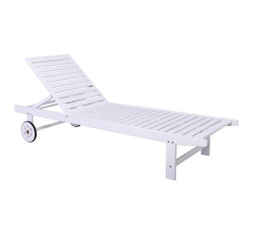 LUGANO Lounger White Acacia