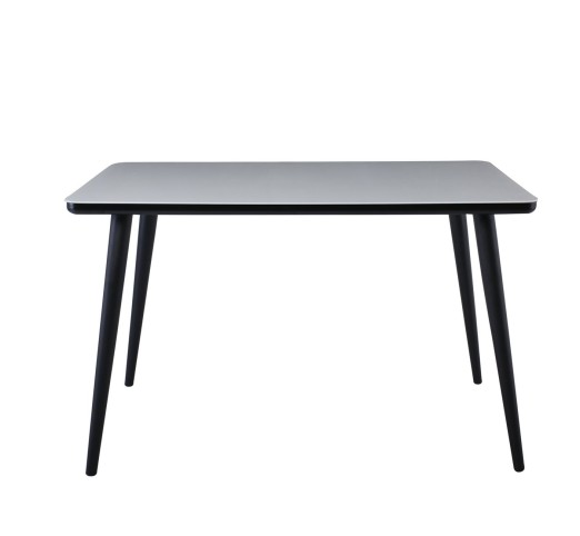 UNION Table 130x80cm Black Paint/Glass White
