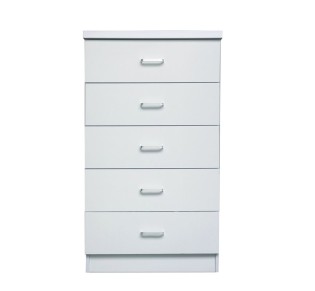DRAWER Συρταριέρα με 5 Συρτάρια, Απόχρωση Άσπρο