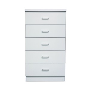 DRAWER Συρταριέρα με 5 Συρτάρια, Απόχρωση Άσπρο 2