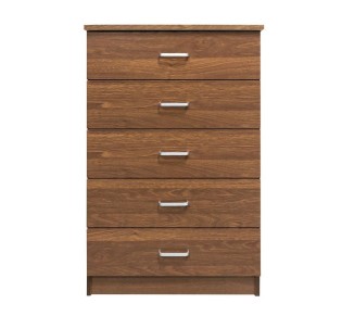 DRAWER Συρταριέρα με 5 Συρτάρια, Απόχρωση Καρυδί