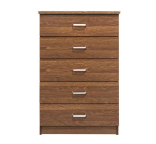 DRAWER Συρταριέρα με 5 Συρτάρια, Απόχρωση Καρυδί 2