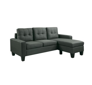 PORTO Reversible Corner Sofa / Dark Grey - Fabric