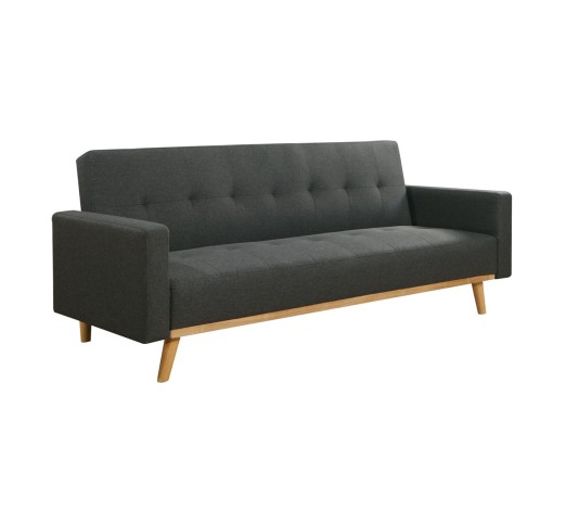 CARLOS Sofa Bed Dark Grey Fabric