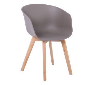 OPTIM Armchair PP Sand Beige (wooden leg)