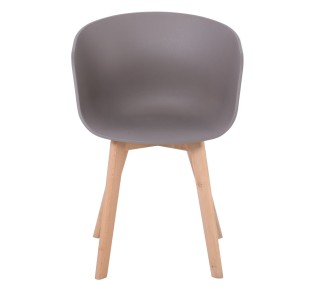 OPTIM Armchair PP Sand Beige (wooden leg)