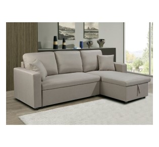 MONTREAL Reversible Corner Sofabed Fabric Beige