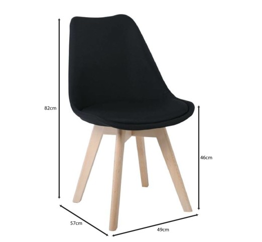 MARTIN Chair Fabric Black (unassembled cushion)