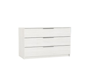 DRAWER Συρταριέρα με 3 Συρτάρια, Απόχρωση Άσπρο