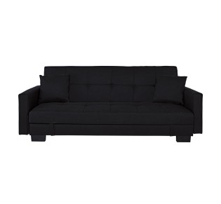 KELSO Sofabed w/Storage Fabric Black