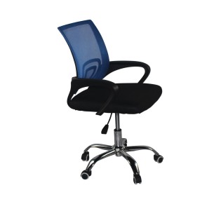 BF2101-F (without relax) Office Chair Chrome/Blue-Black Mesh (1pc) 2